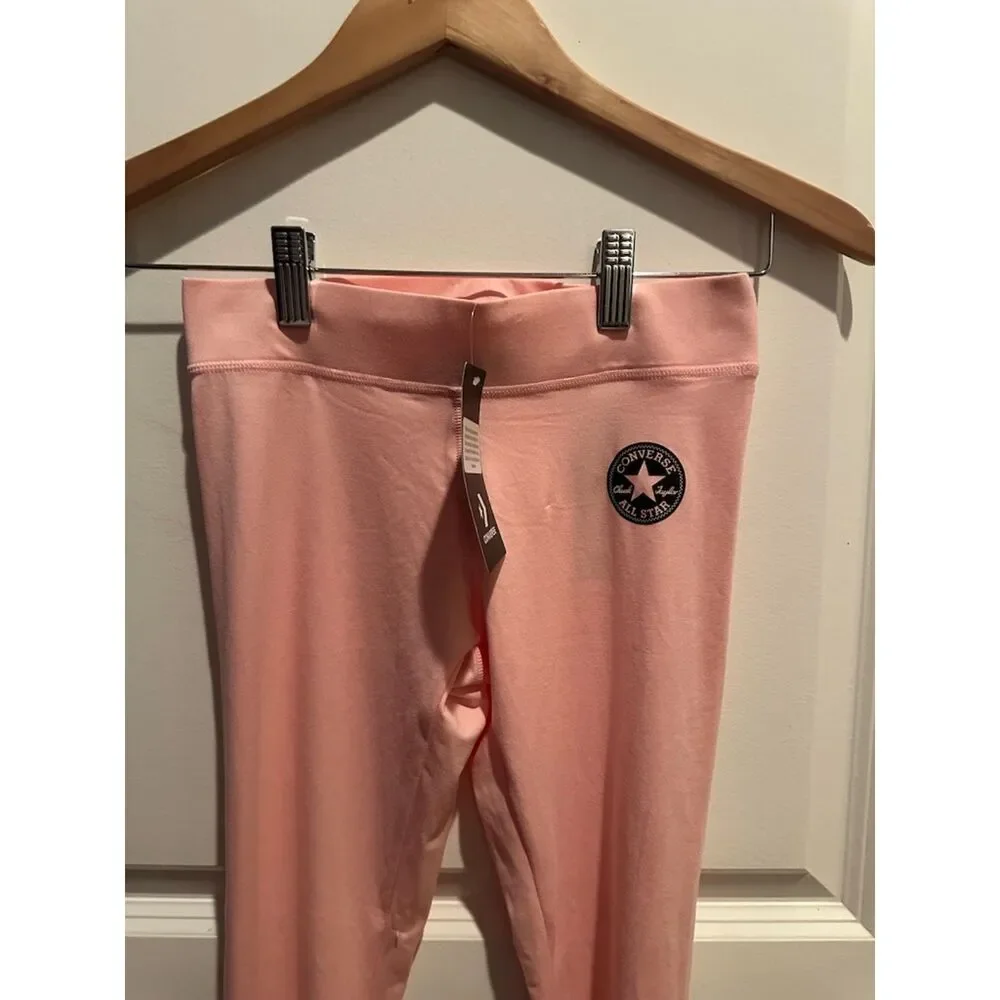 NWT Converse All Star Girl Storm Pink Leggings Size M